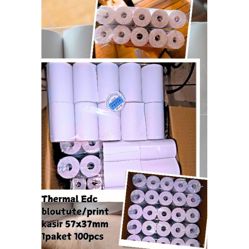 

1paket kertas Thermal Uk 57x37mm isi 100pcs