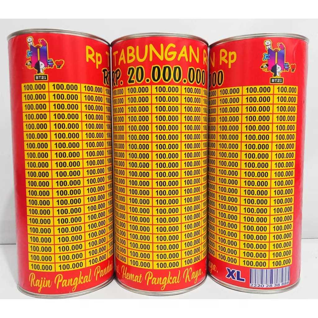 [Cod] Celengan Target 20Juta Uk Xl Tutup Permanen /Celengan Target Viral - Llstrong