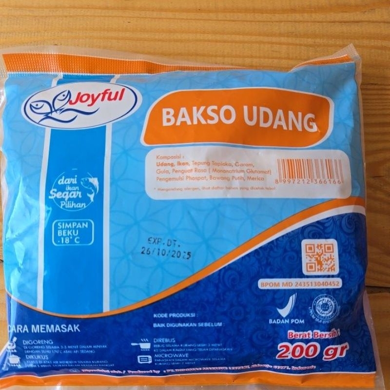 

Joyful Bakso Ikan, Bakso Cumi, Bakso Udang 200gr