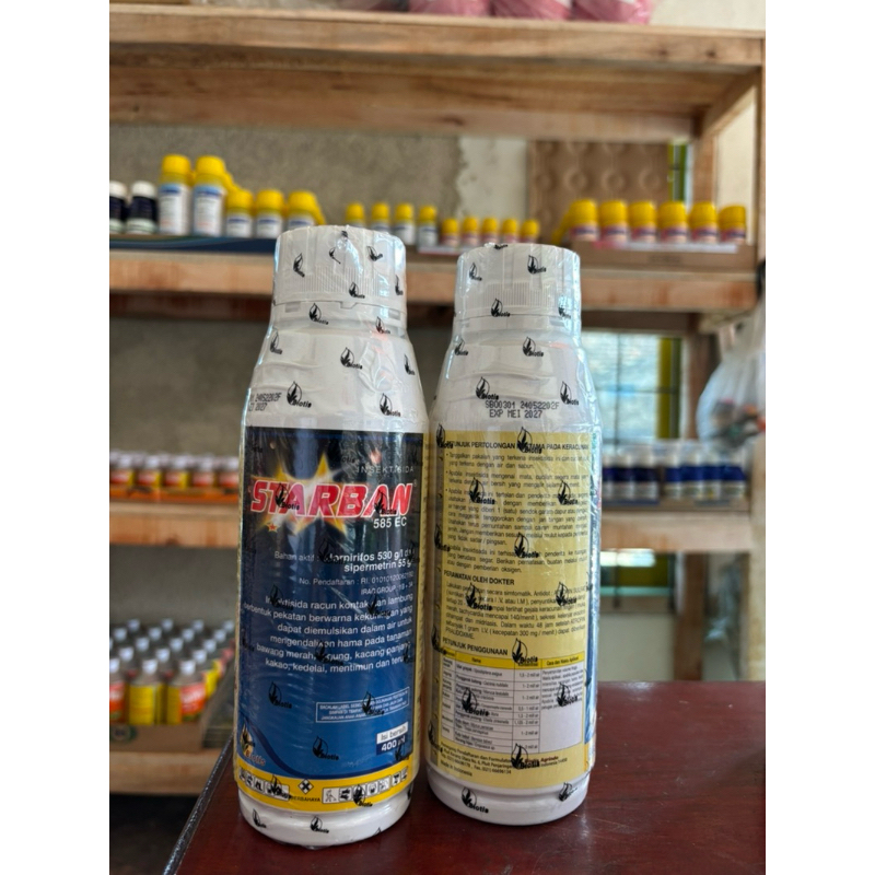 INSEKTISIDA STARBAN 585 EC (400ml & 100ml) - racun hama kontak pada tanaman / Obat / Racun pembasmi 