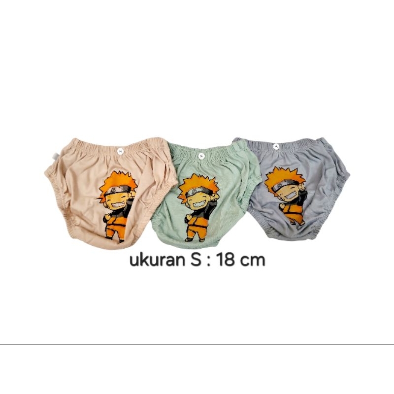 3 pc Celana Dalam Anak Laki Laki Naruto