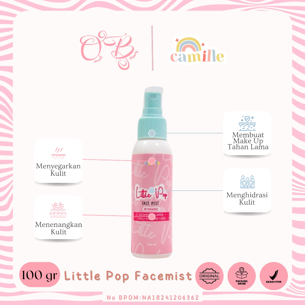 Camille Facemist Little Pop Face Mist Camille (100 gr) 100% Original