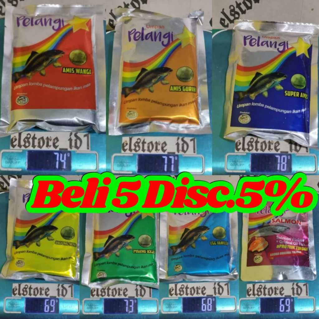Umpan Ikan Djempol Jempol PELANGI Super Amis Gurih Wangi Jagung Susu Pisang keju eggvanilla Salmon