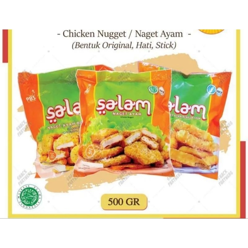 

Salam Chicken Naget Ayam 500gr Frozen food