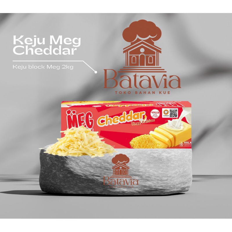 

MEG Cheddar PREMIUM 2 Kg | Meg Cheddar 2 kg | Keju Meg Cheddar Merah Original