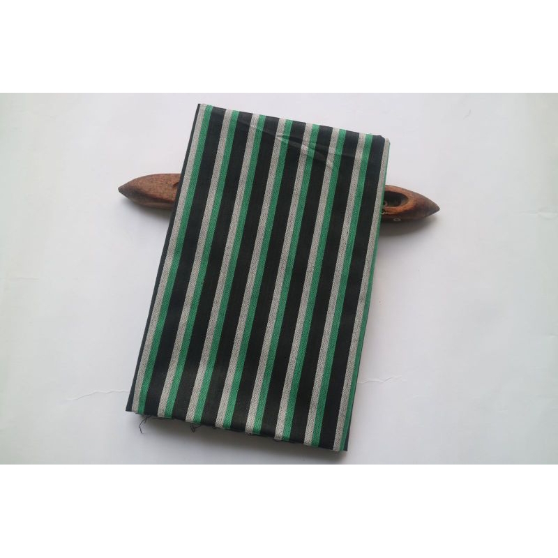 Kain Lurik Kristin Hitam Putih Hijau