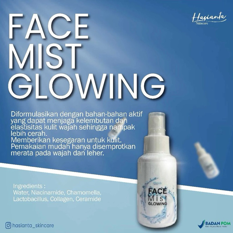 facemist glowing by hasianta skincare