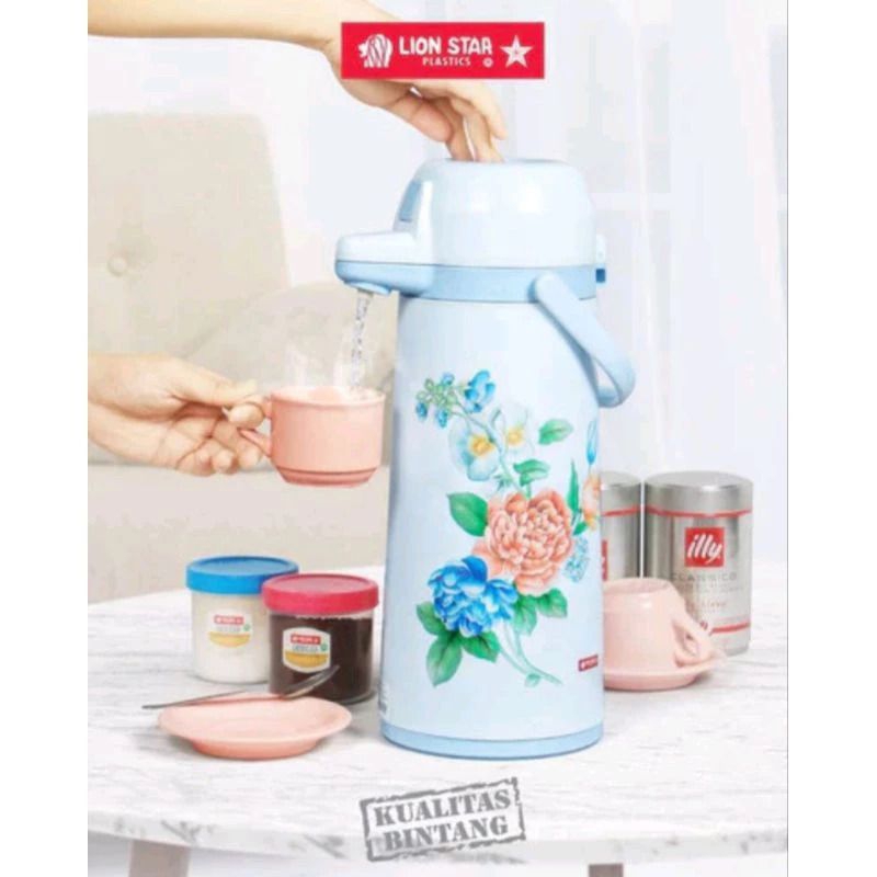 LION STAR Termos Air Panas Pencet Air Pot Kapasitas 2.5 Liter AP-1