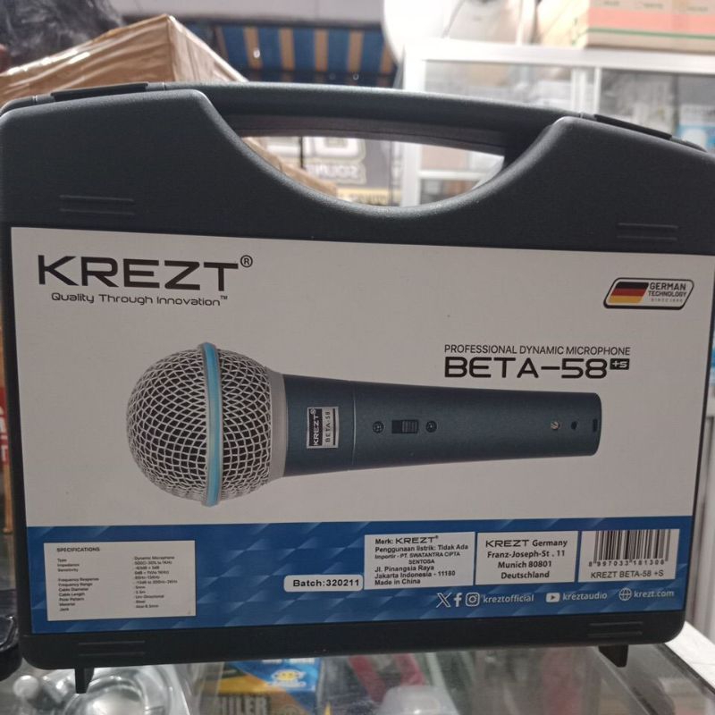 Microphone Mic Cable Mic KREZT BETA  58 Mic krezt beta 58
