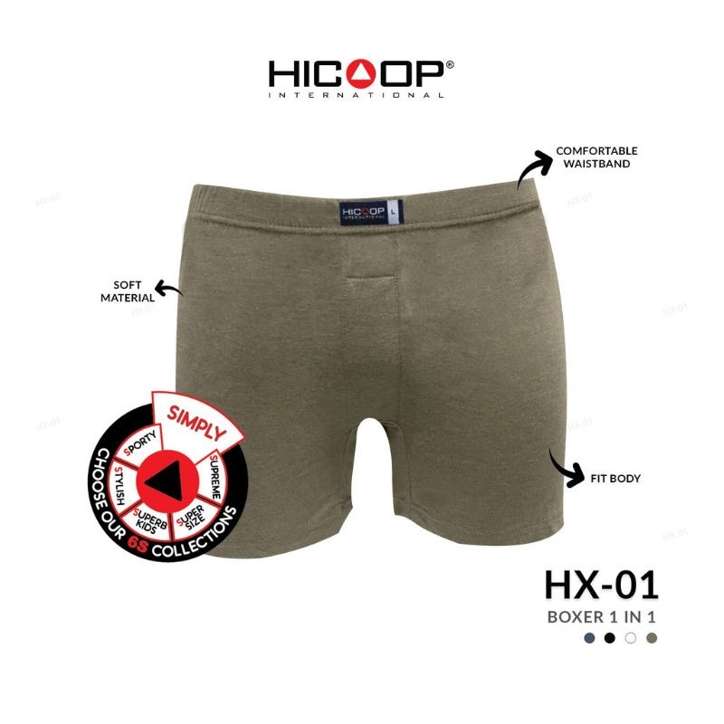 Hicoop Celana Boxer Pria HX 01 celana pendek pria pakaian dalam
