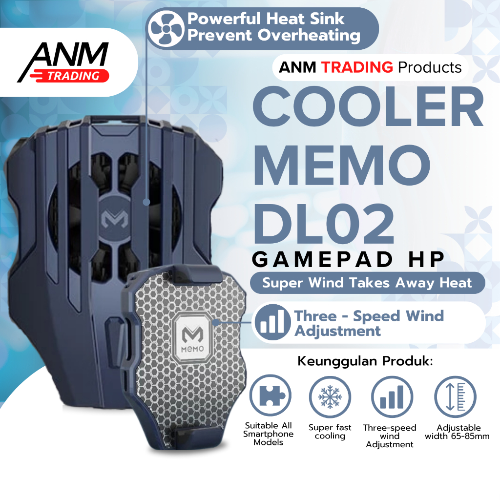 Cooler Handphone Memo DL02 / Fancooler Radiator Charge Phone Memo DL02