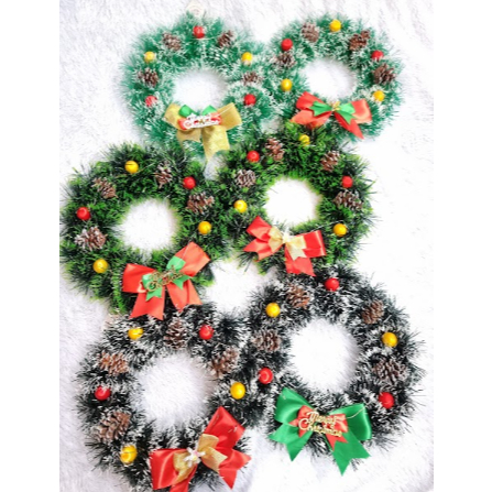 Hiasan Krans Natal Untuk Pintu / Dinding 28cm