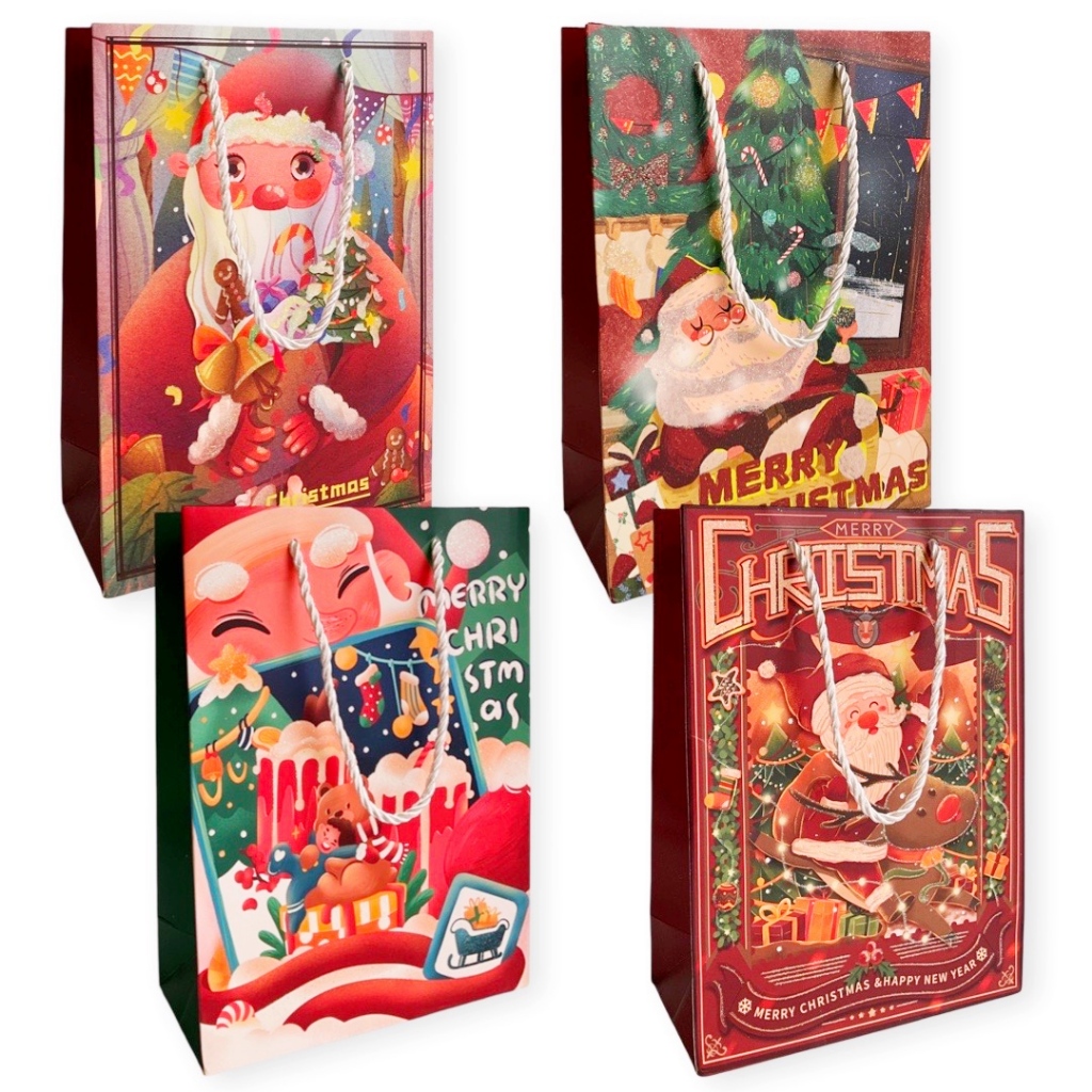 

Kantong Kertas / Paper Bag Natal Santa Merah 17x24x8cm 70190600