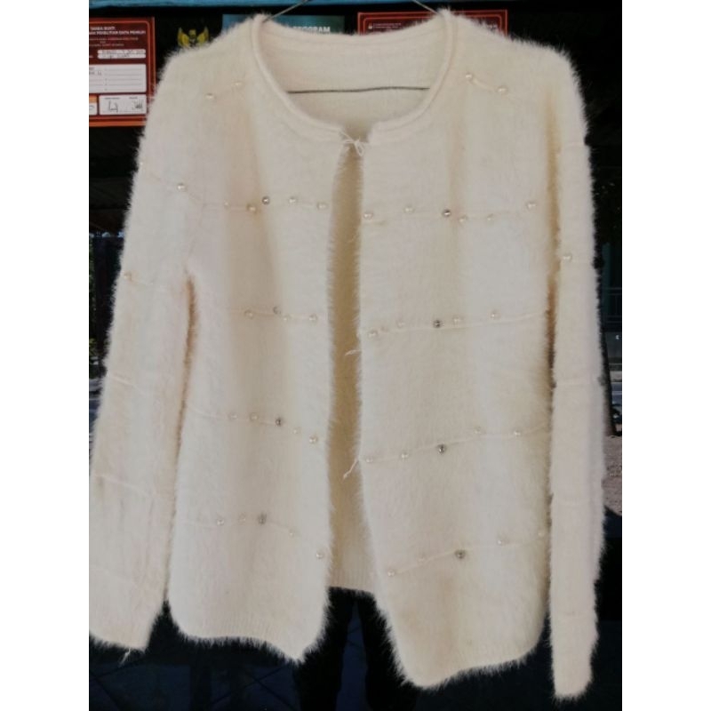 Cardigan Fuzzy Bulu Salju Premium