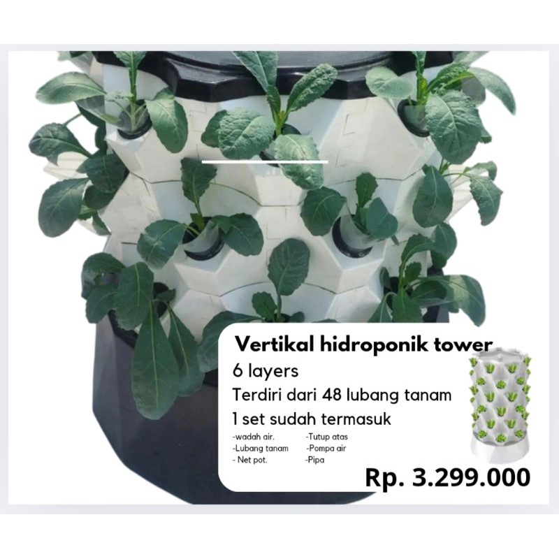 HIDROPONIK VERTIKAL TOWER 6 LAYERS