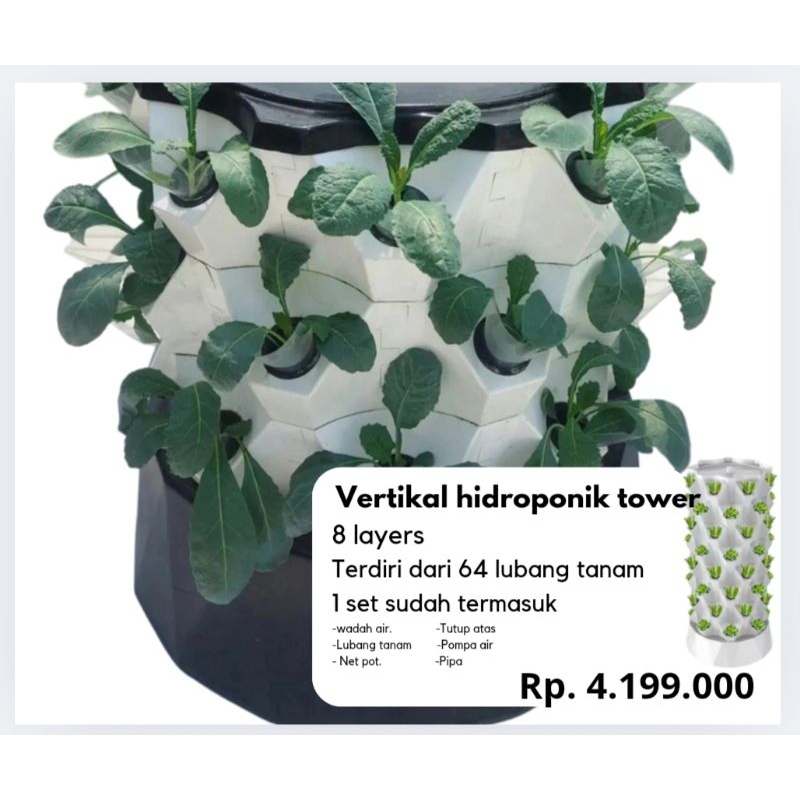 HIDROPONIK VERTIKAL TOWER 8 LAYERS