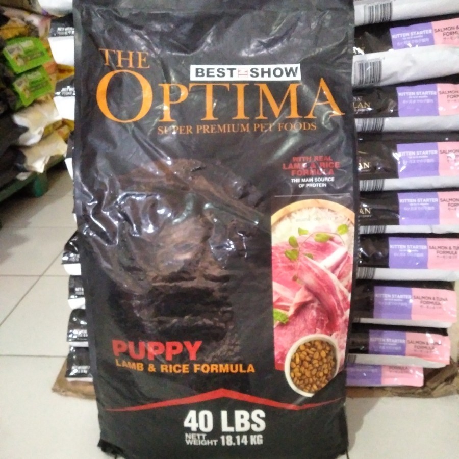 Dog Food Optima Puppy  Lamb & Rice Formula 18,14 kg / Dry Dog Food Makanan Kering Anjing Anakan ( Pu
