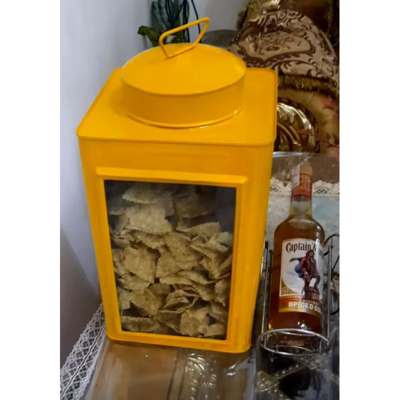 toples kerupuk jumbo .toples murah toples kaleng kerupuk  warung