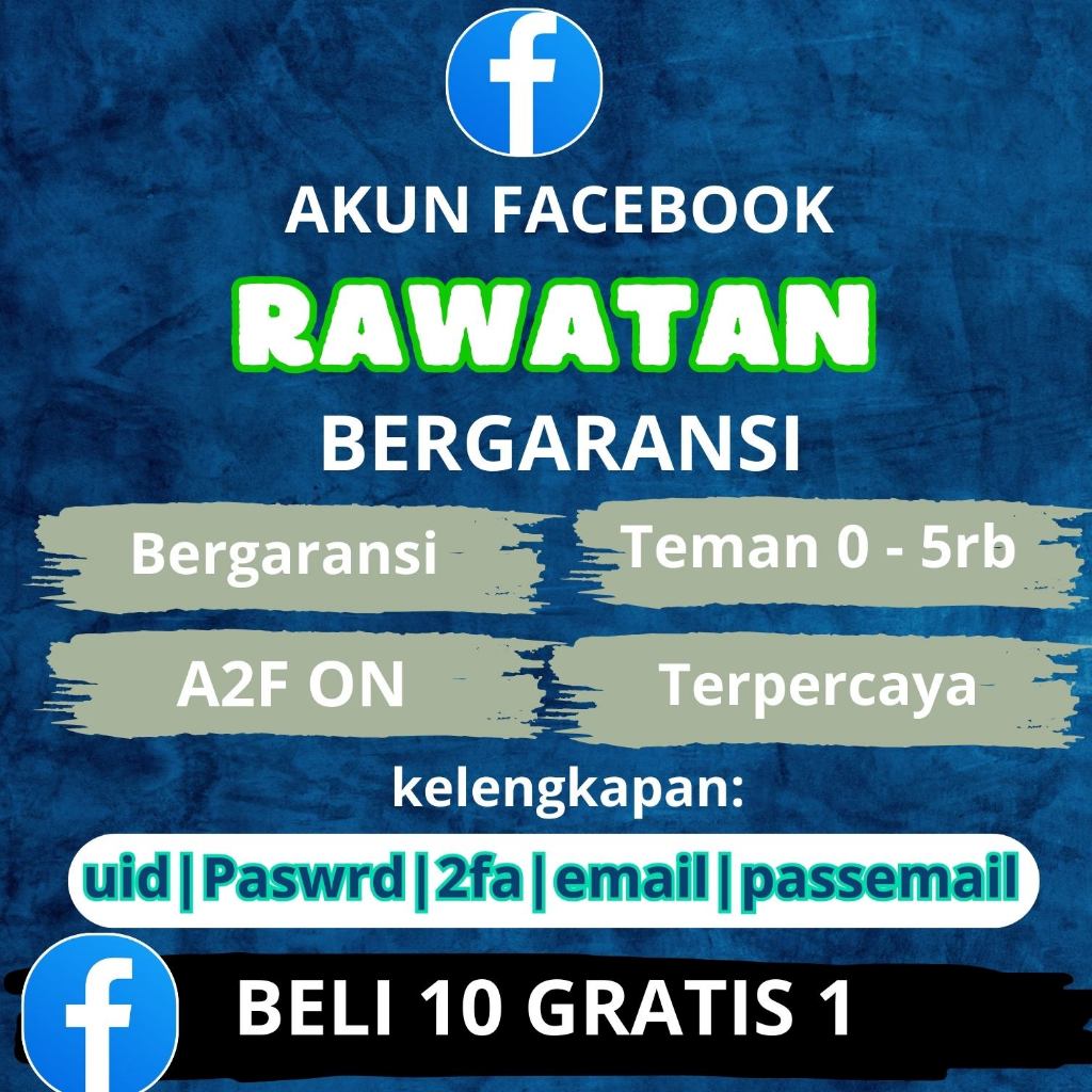 Akun fb polos & Tua - Bergaransi - akun facebook kuat - akun facebook ads - akun facebook marketplea