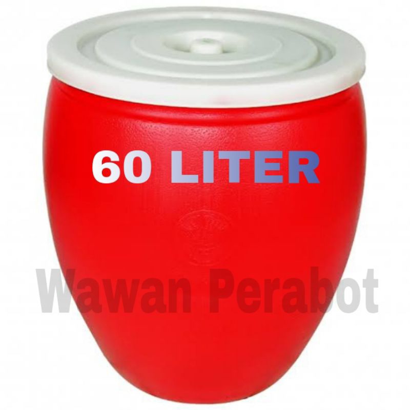 Tong Air Premium Tebal 60,130 Liter/Gentong Air Global Eagle Bulat 60,130 Liter