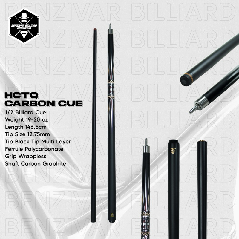 HCTQ Cue Stick Billiard Carbon Graphite Play Low Deflection Stik Billiard