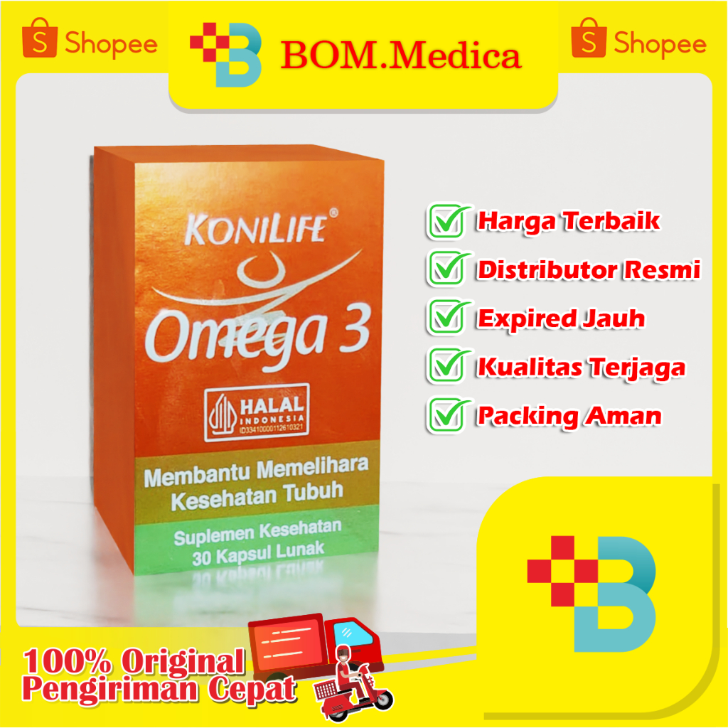KONILIFE OMEGA 3 / KONILIFE OMEGA3 / OMEGA 3 / VITAMIN JANTUNG / MINYAK IKAN OMEGA 3
