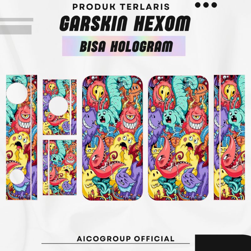 

Wimastore - Garskin Premium Full Body HEX0M Garskin Hologram Full color - bisa Custom