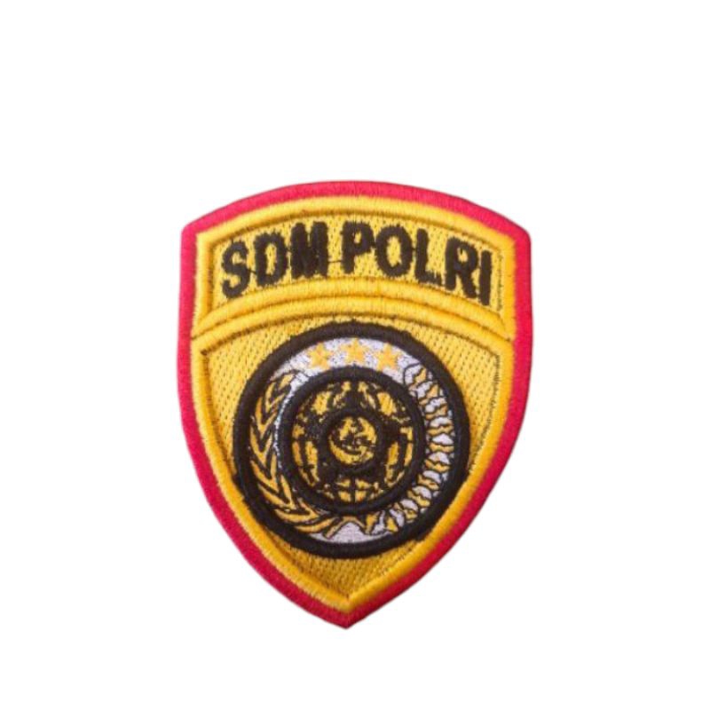 Atribut Polri//Logo SDM POLRI BORDIR TIMBUL