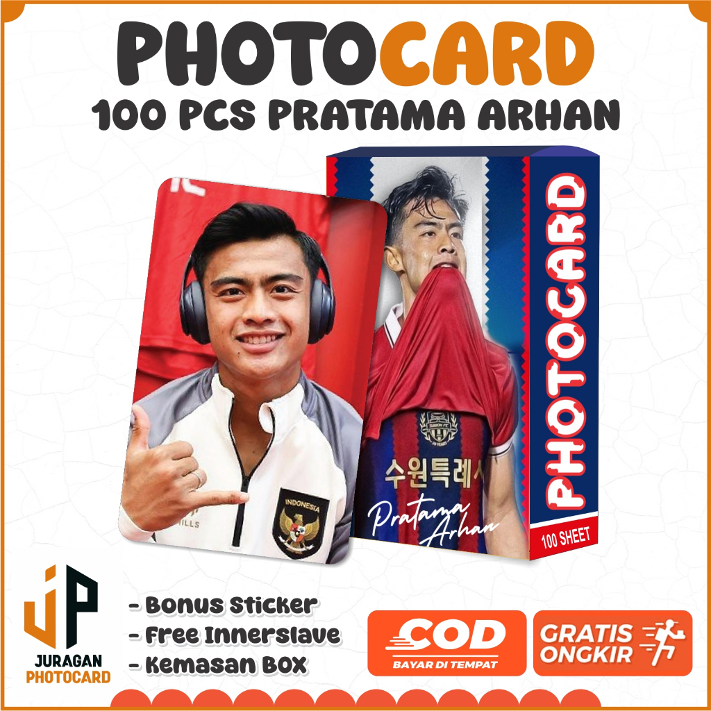 100 Photocard Pratama Arhan Timnas Indonesia Bonus Innerslave - Juragan Photocard