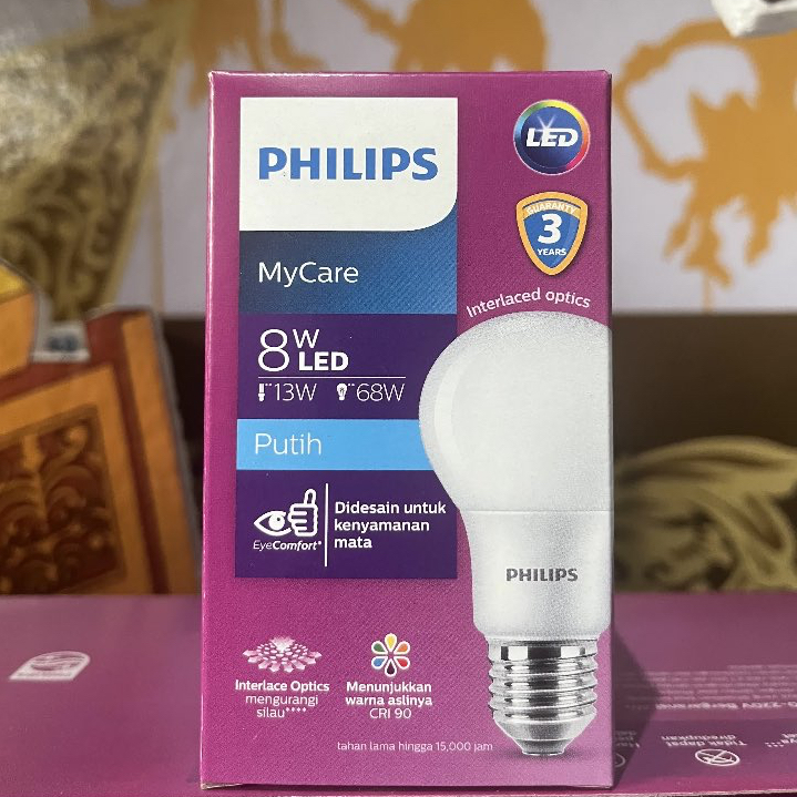Lampu PHILIPS Led 8watt Putih