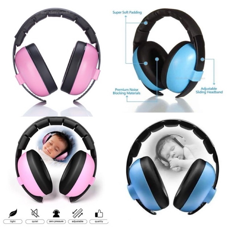 KODE U45N PENUTUP TELINGA PESAWAT BAYI ANTI BISING BABY EARMUFF