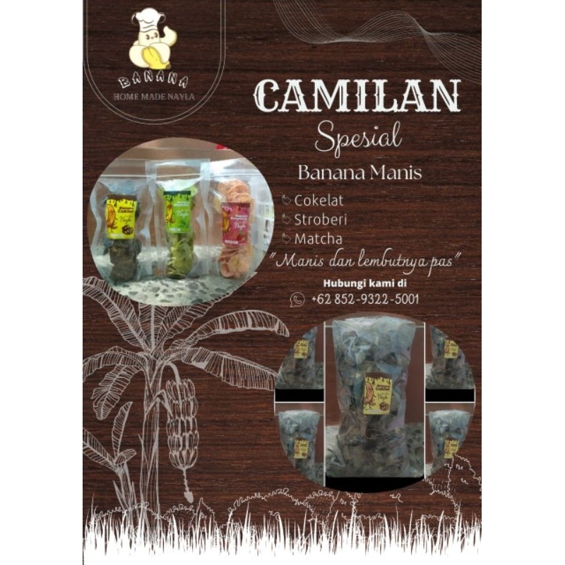 

Banana_Homemade_Nayla_kripik pisang dengan varian rasa 40 gram