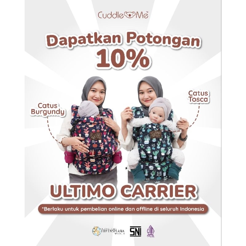Gendongan Bayi Kanguru SSC Ultimo Carrier Cuddle Me Diskon Motif Cactus