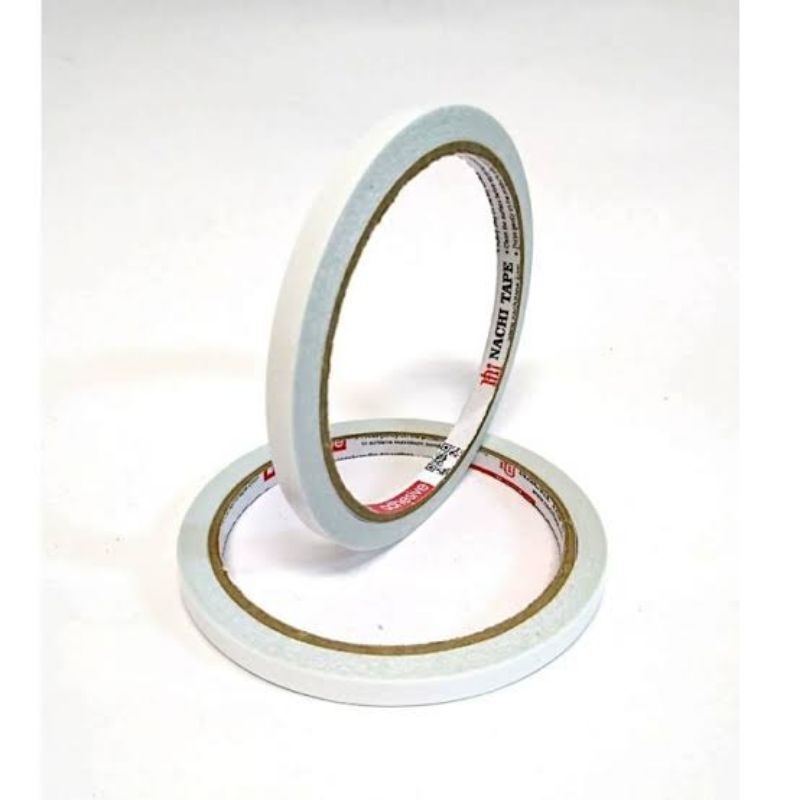 

Isolasi Double tape Nachi 6mm x 10yard / solasi bolak balik kecil / perekat 2 sisi