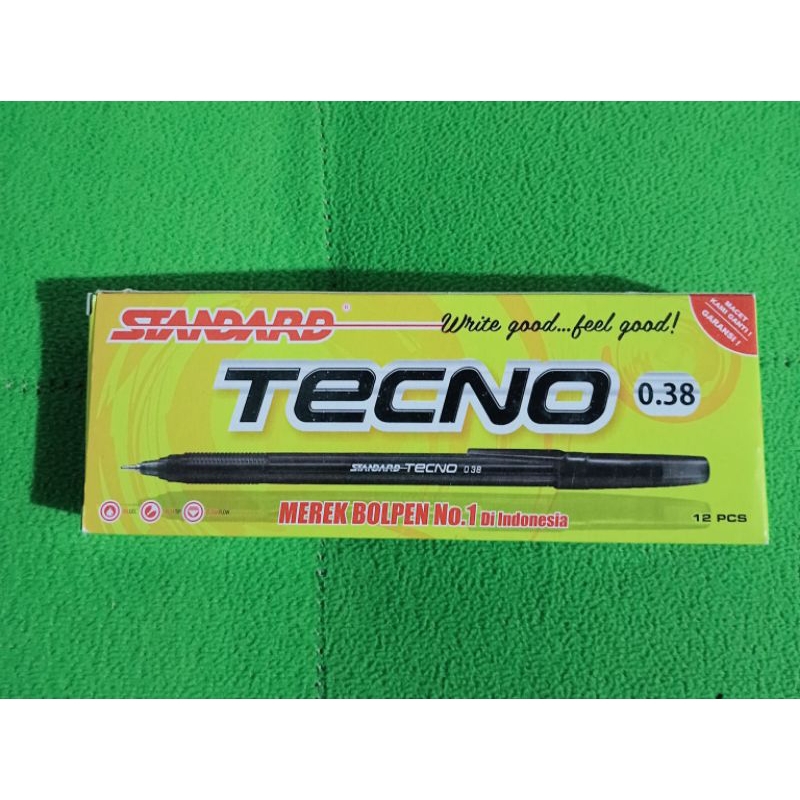 

pulpen standar tekno hitam isi 12 pcs