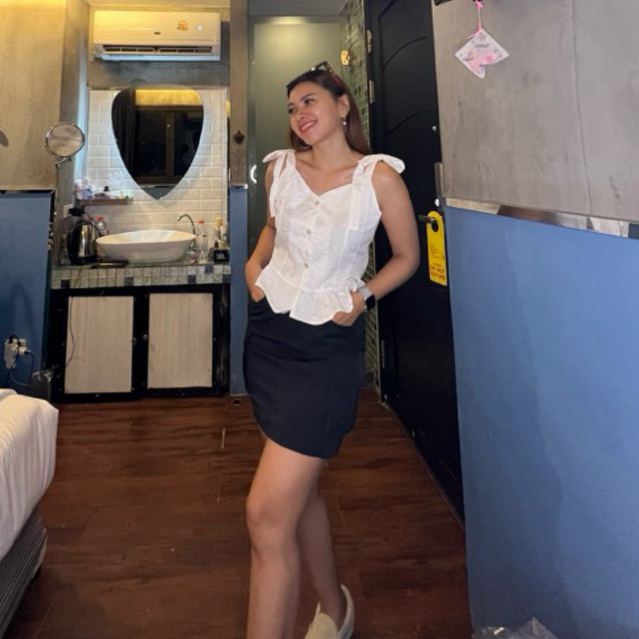 Top Putih tali Bangkok