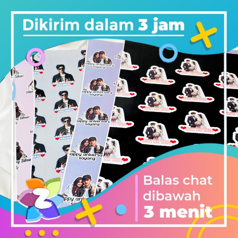 

Kertas Kado Wrapping Papper Bungkus Hadiah Ulang Tahun Custom Foto Wajah