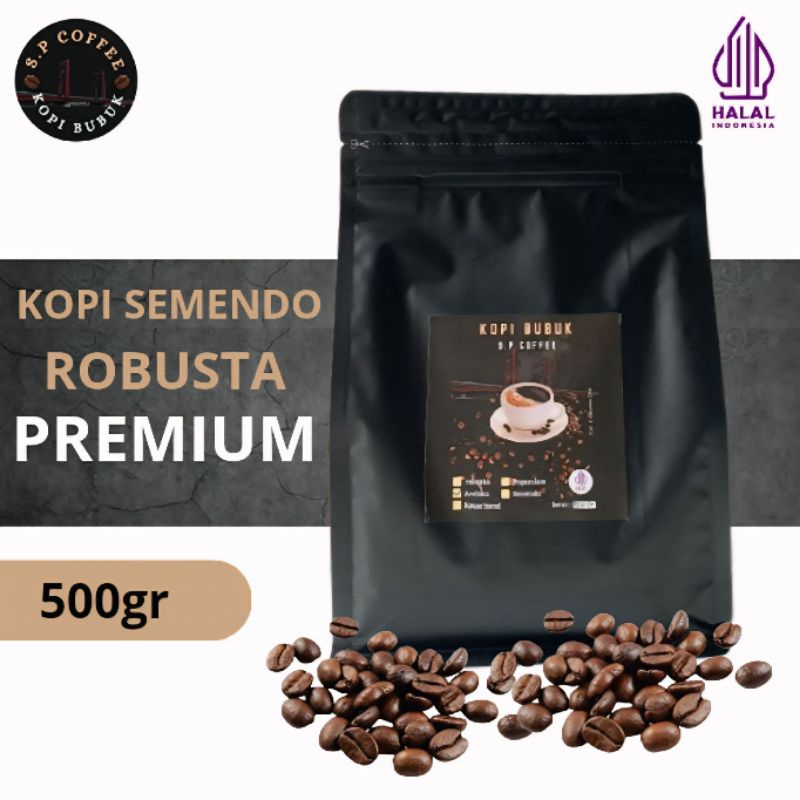 

KOPI ROBUSTA PREMIUM Semendo Pagaralam asli100% kopi bubuk hitam asli khas Selatan 500gr/1kg