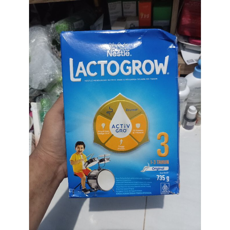 

Nestle Lactogrow 3 Susu Pertumbuhan Plain 1-3 Tahun - 735gr