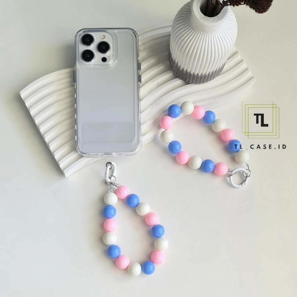 Phone Strap Charm Beads MILKY - Gantungan Hp Aesthetic / Gantungan Korean Style / Gantungan Hp , Air