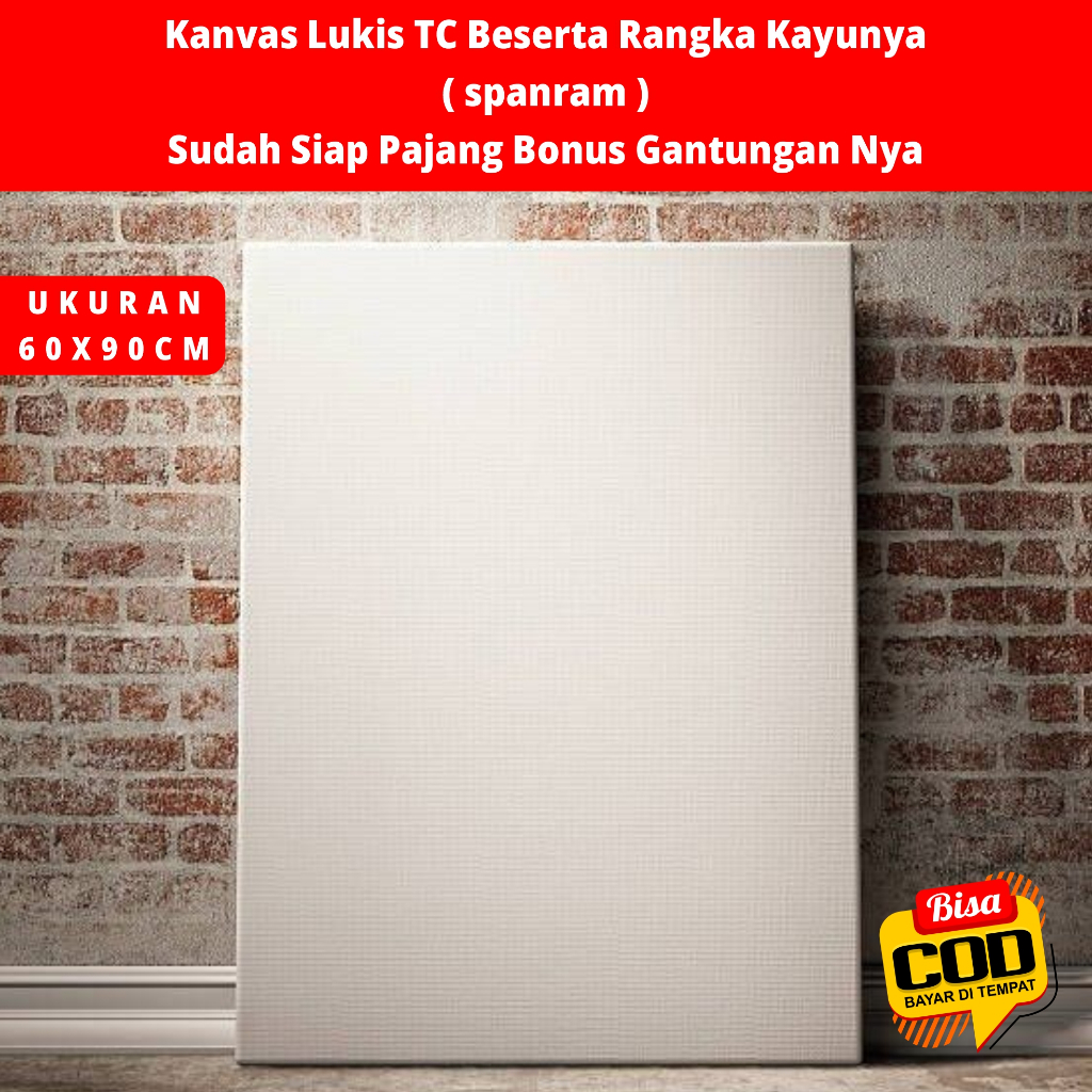 

KANVAS LUKIS - KANVAS RAM KANVAS LUKIS FULLSET DENGAN RANGKA KAYU UKURAN 60X90CM