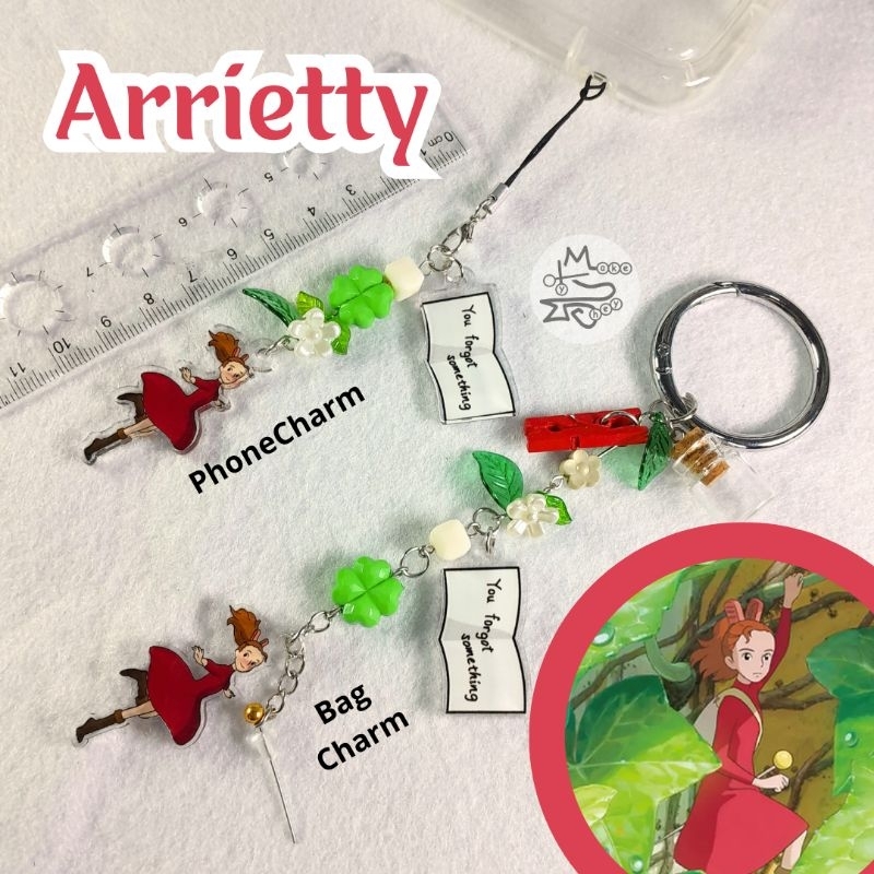 PhoneCharm Arrietty Ghibli/ BagCharm Arrietty Ghibli/ Gantungan HP Arrietty Ghibli/ Gantungan Tas Ar
