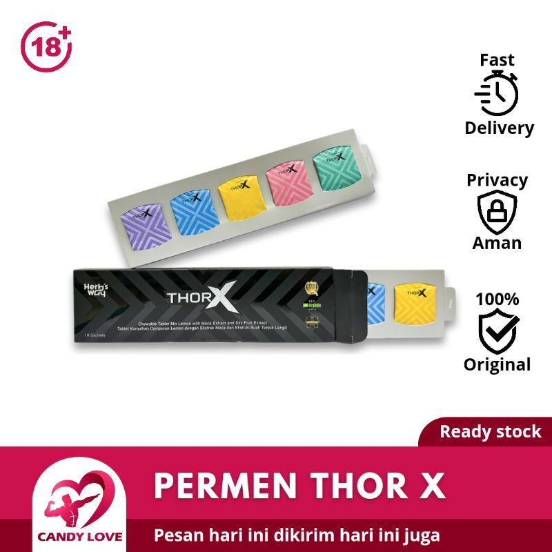 Eceran Permen ThorX Candy Pria Original Stamina Kuat Tahan Lama