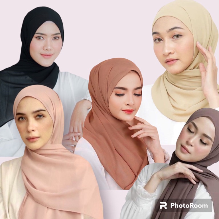 KODE H68A Hijab Pashmina Ceruty Babydoll Premium