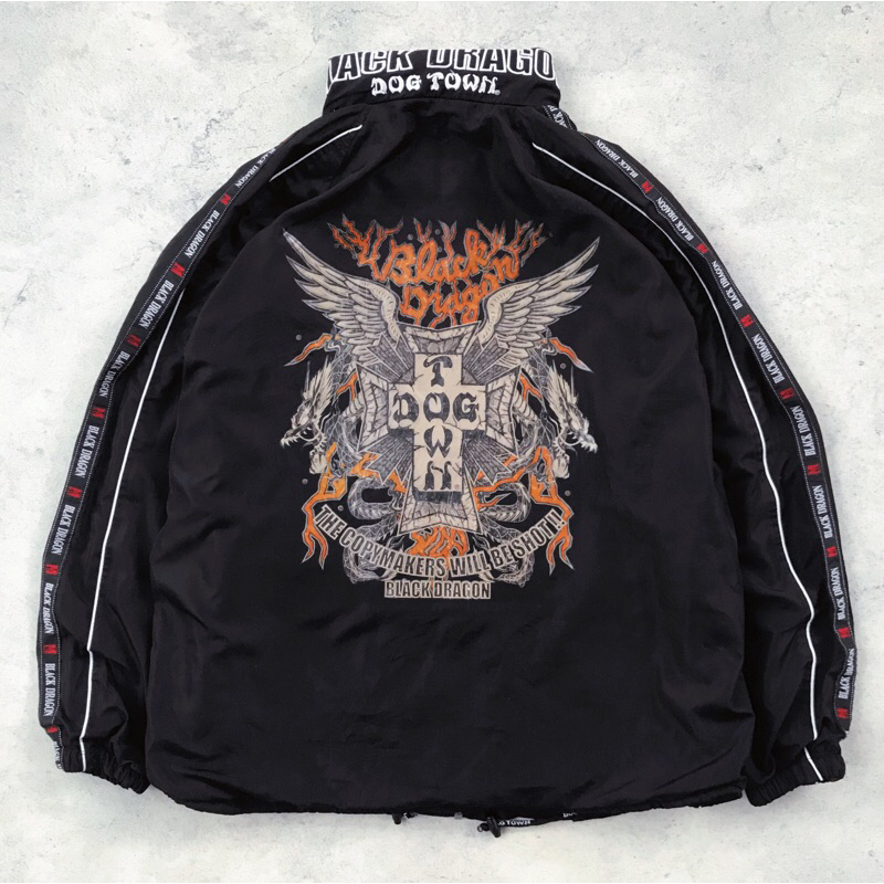 Dogtown Black Dragon Track Jacket Embroidery