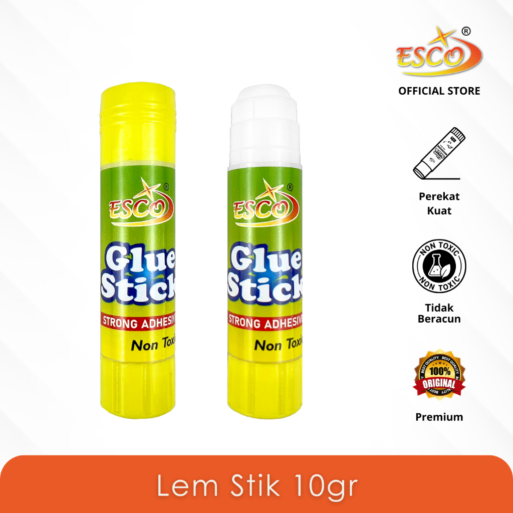 

ESCO Lem Stik 10 gr / Lem Batang / Lem Kertas / Glue Stick GS-101