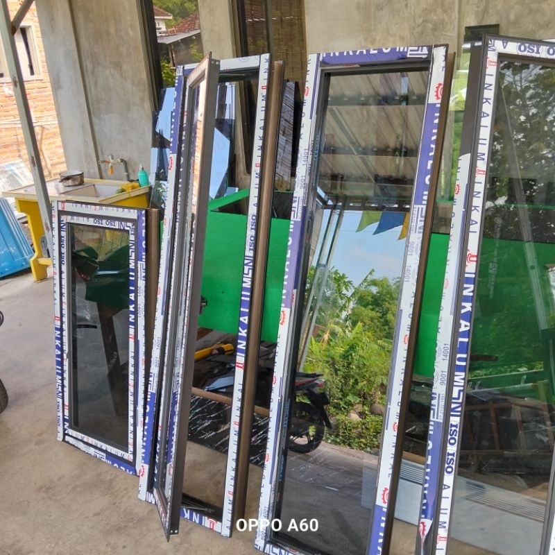 T 150 x L 40 JENDELA ALUMINIUM CASEMENT GRATIS PACKING KAYU