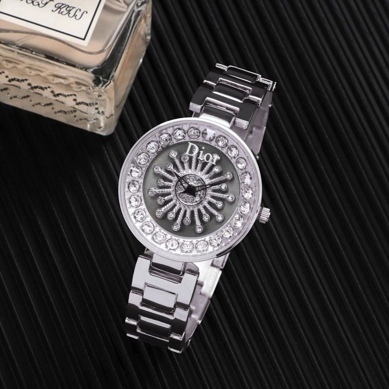 jam tangan mewah Dior rantai putar unik
