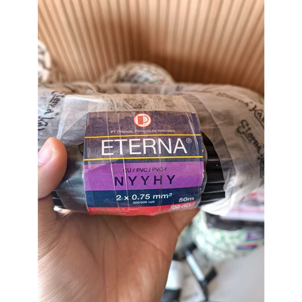 KABEL ETERNA NYYHY 2 X 0.75 / 3 X 0.75 / 2 X 1.5 / 3 X 1.5 KAWAT SERABUT PER METER - GROSIR SNI LMK