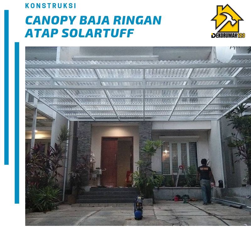 KANOPI BAJA RINGAN ATAP SOLARTUFF TRANSPARAN